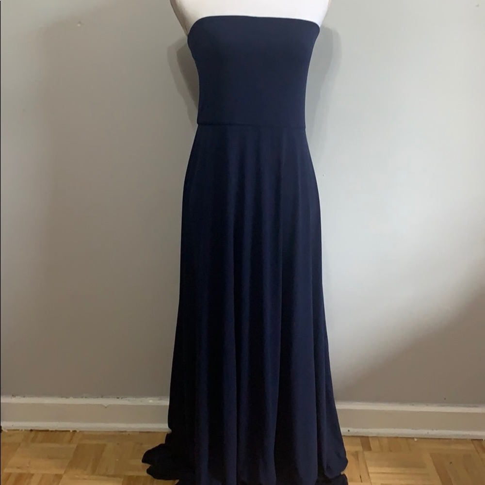 Polo strapless jersey maxi dress